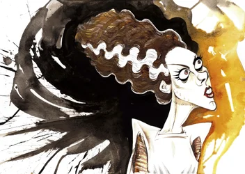 Elsa Lanchester as the bride (from the film Bride of Frankenstein)
